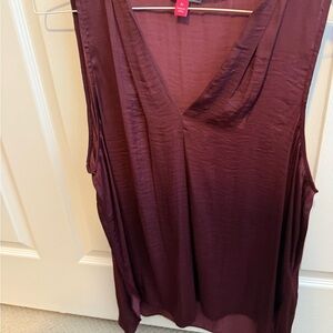 Vince Camuto Red Relaxed Tank Top